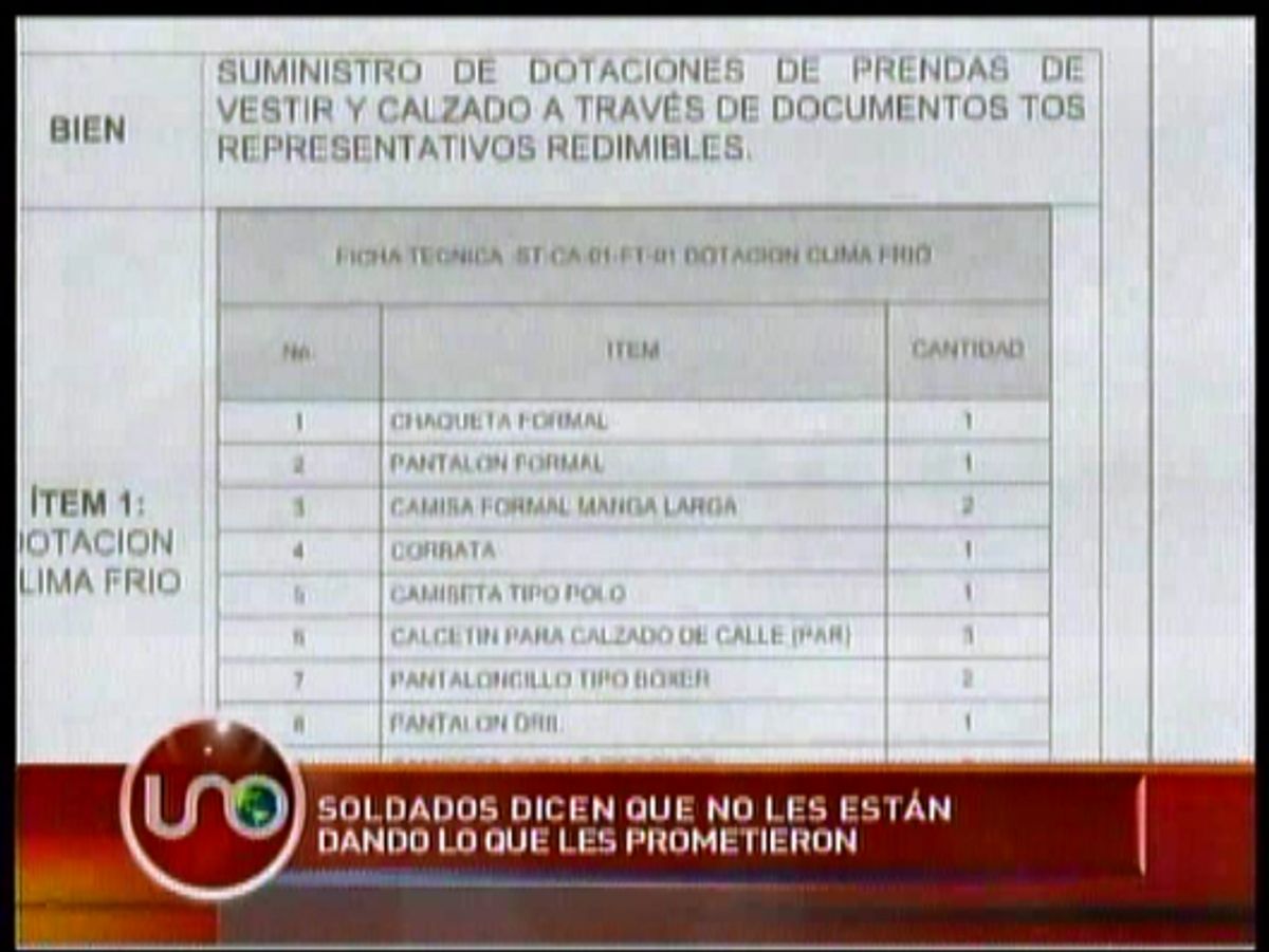 Soldados dicen que no les están dando lo que les prometieron