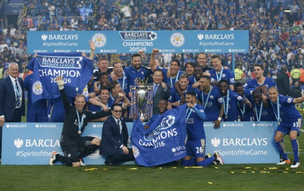 Leicester recibió el trofeo de campeón de la Liga Premier
