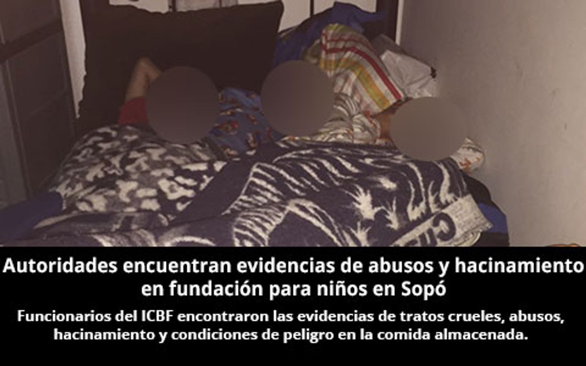 Autoridades encuentran evidencias de abusos y hacinamiento en fundación para niños en Sopó