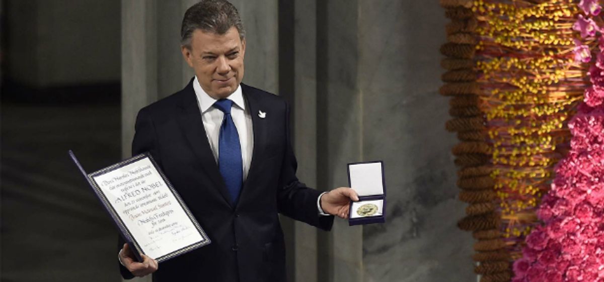 Juan Manuel Santos ofreció el premio Nobel de Paz a las víctimas