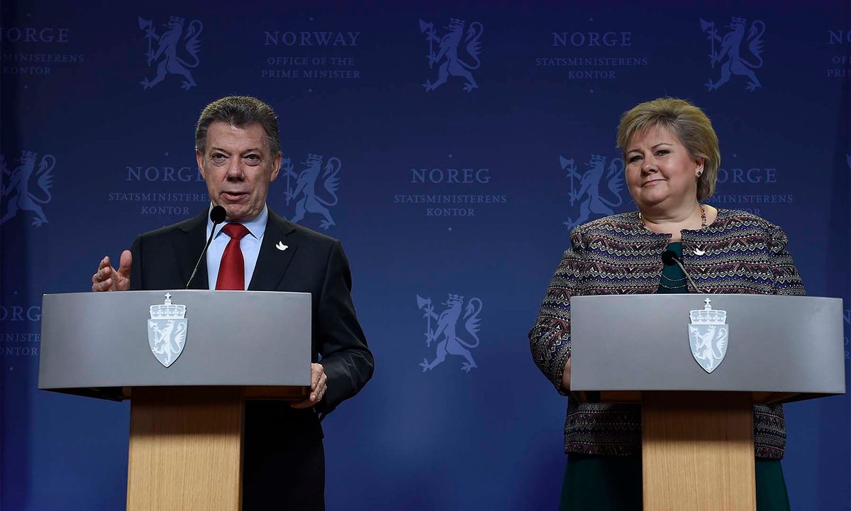 Molestia de la Primera Ministra de Noruega por pregunta de periodista colombiana