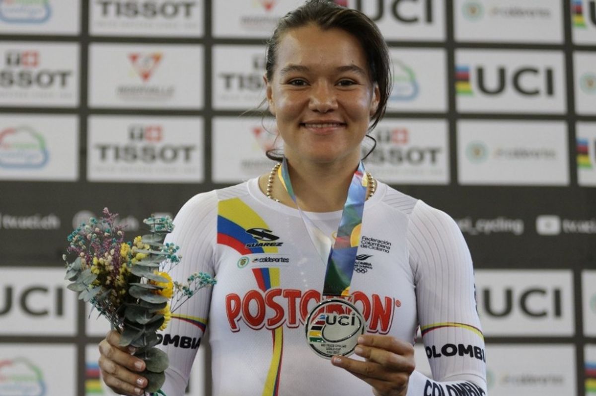 Martha Bayona conquistó la medalla de plata en la prueba del keirin