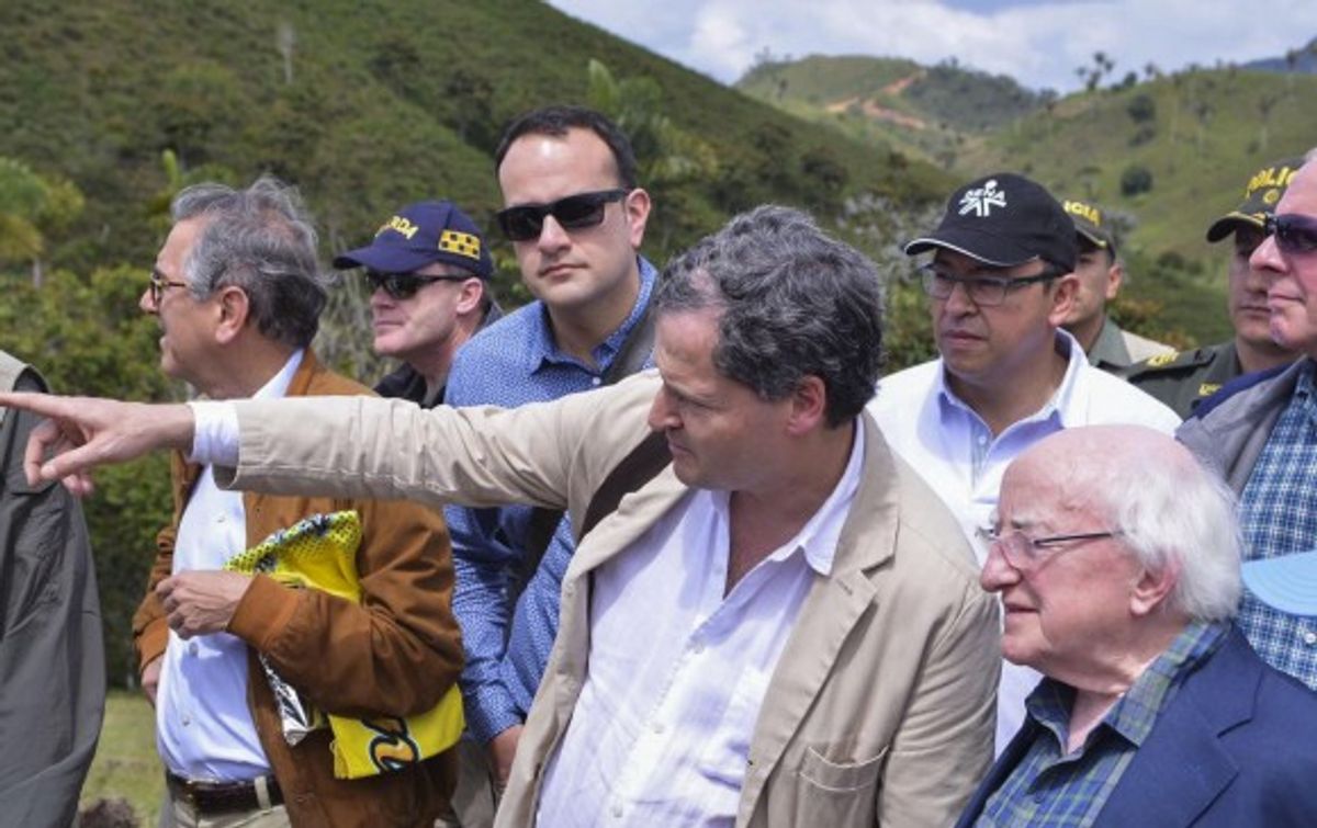 Presidente de Irlanda visitó un campamento temporal de las Farc