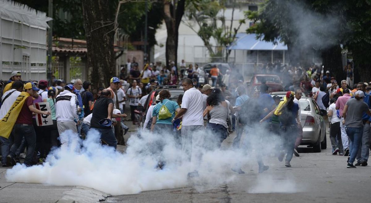Heridos en la marcha del día del trabajo en Venezuela
