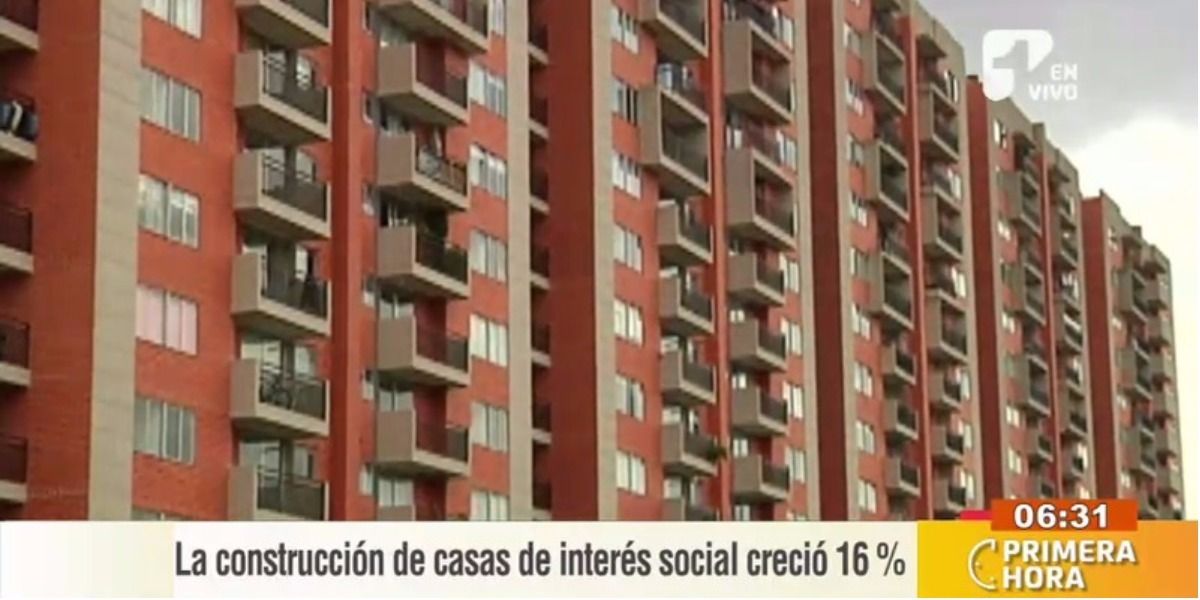 Construcción de vivienda de interés social creció 16% - Foto: Captura de pantalla.