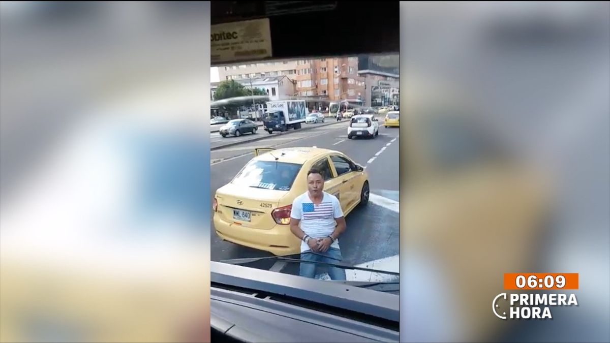 En video: taxista y pasajero atacaron un bus del SITP
