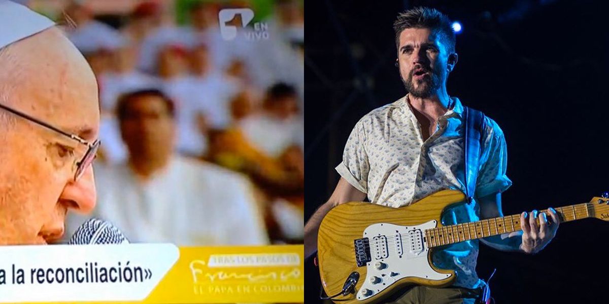 Juanes celebra que papa Francisco citó su canción durante homilía en Villavicencio