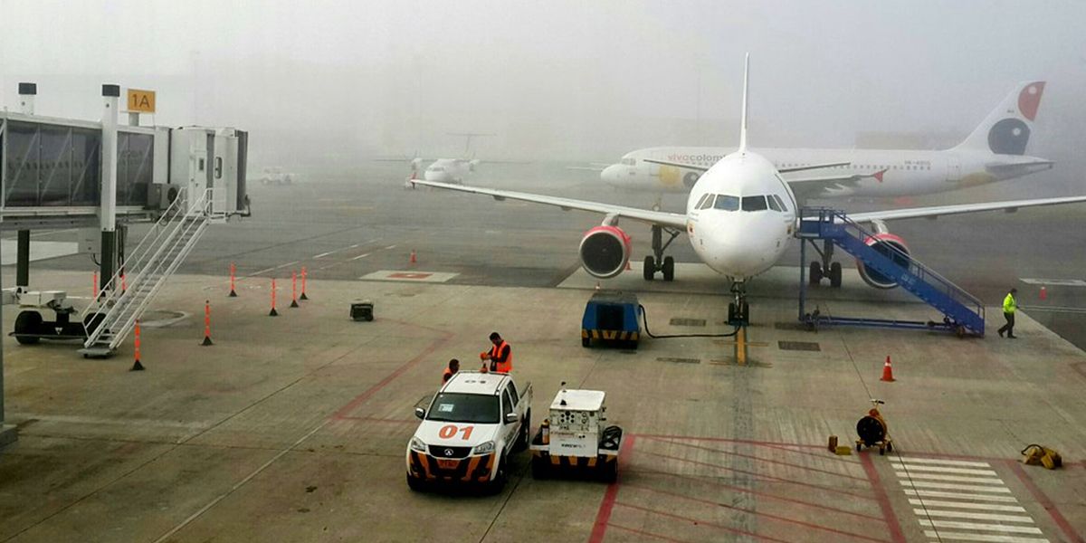 Se registran retrasos en vuelos del aeropuerto Rionegro por niebla