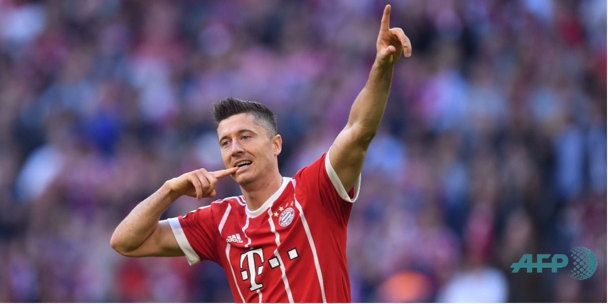 Robert Lewandowski anotó en la victoria del Bayern Múnich - Foto: Christof STACHE / AFP