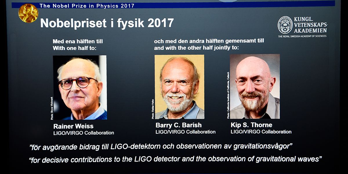 Tres científicos premiados con Nobel de Física por detectar ondas gravitacionales