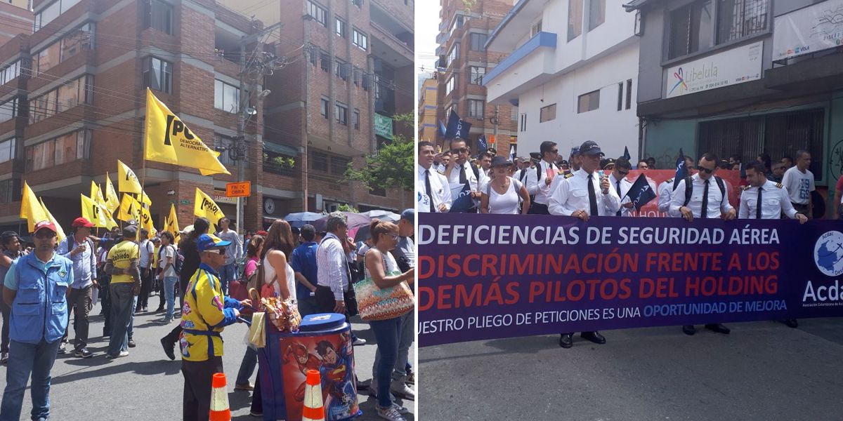 Gran jornada de movilización de maestros en Medellín