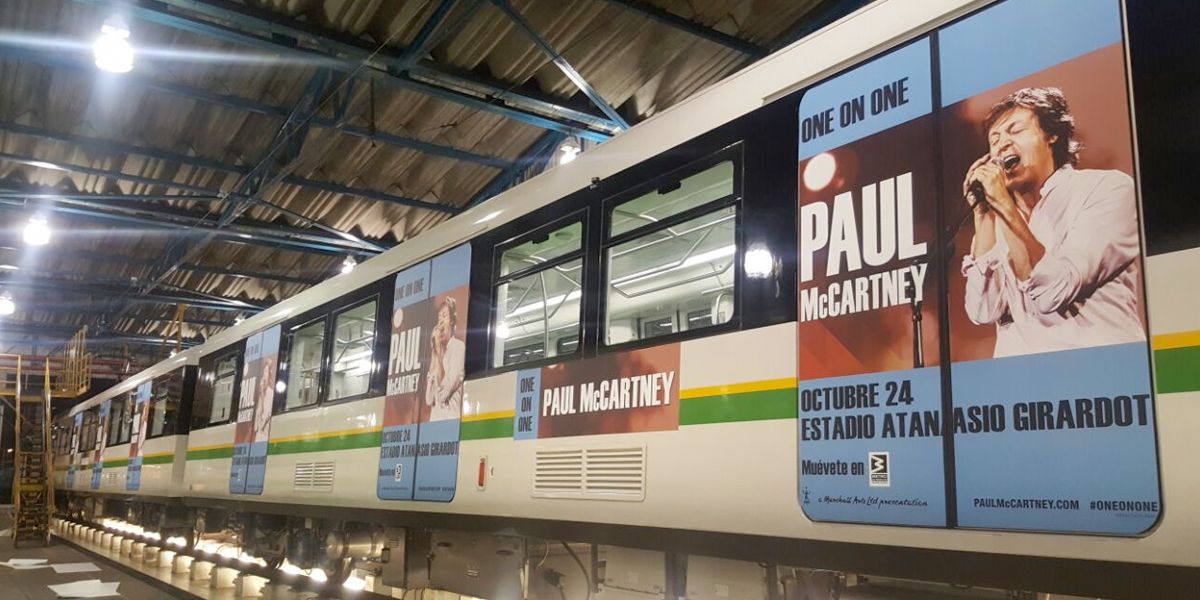 El Metro de Medellín se vistió de Paul McCartney