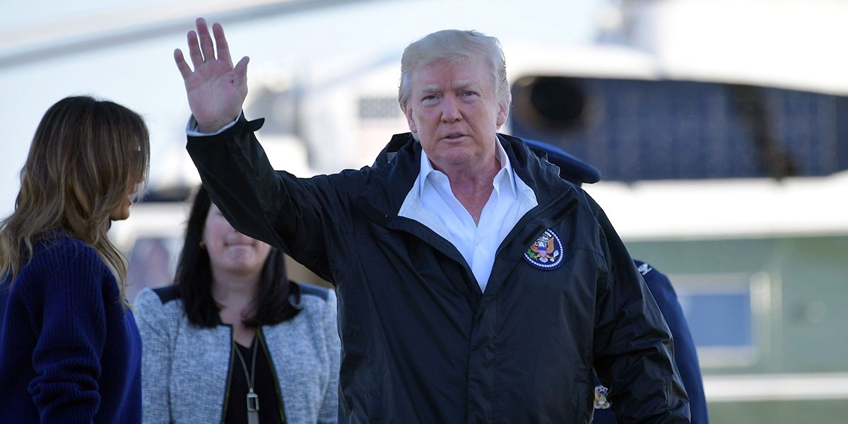 Donald Trump visita Puerto Rico y se reúne con las víctimas del huracán María