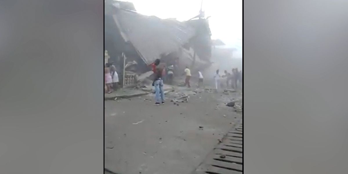 Cuatro heridos deja desplome de un edificio en Buenaventura