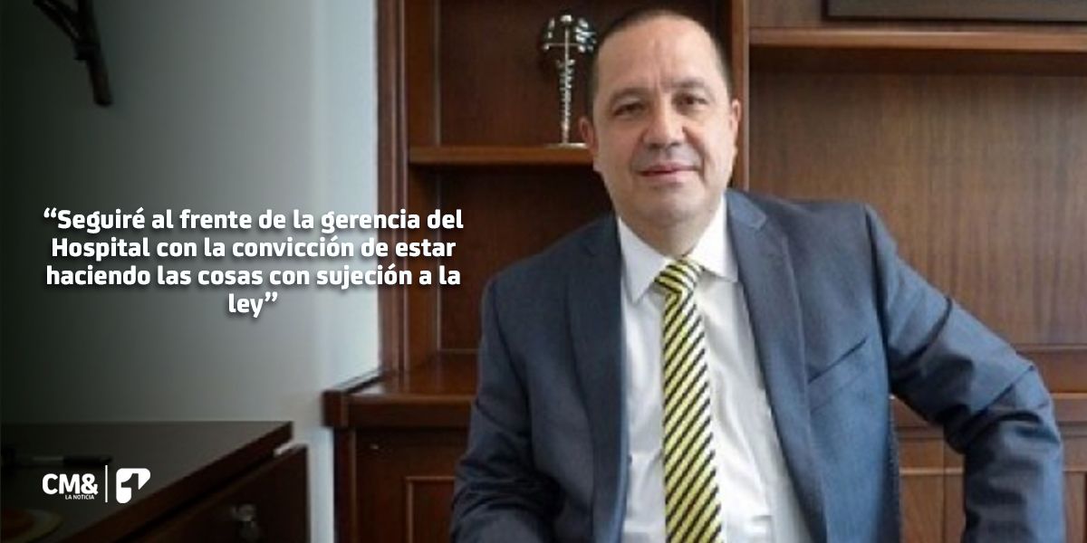 Gerente del Hospital General de Medellín le dice al alcalde que no renunciará