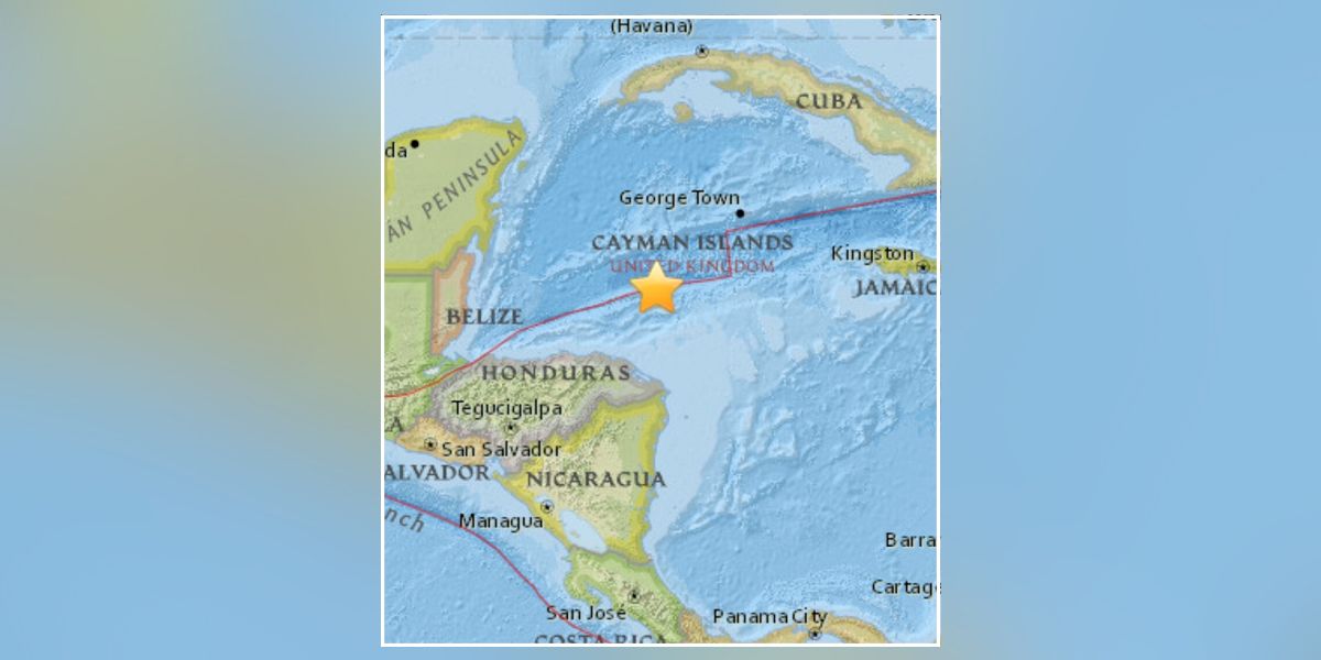 Terremoto se registró a 66 kilómetros de Islas del Cisne en Honduras