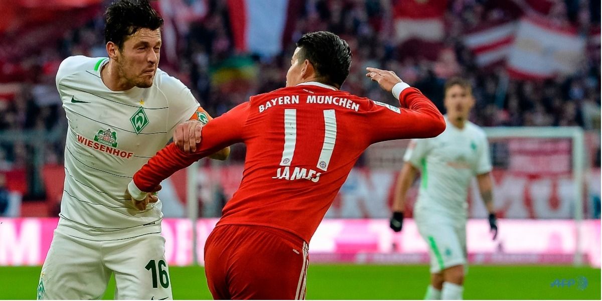 James Rodríguez fue figura en la goleada del Bayern Múnich - Foto: GUENTER SCHIFFMANN / AFP