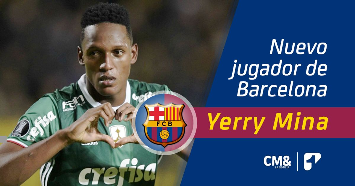 Barcelona le da la bienvenida a Yerry Mina al club español