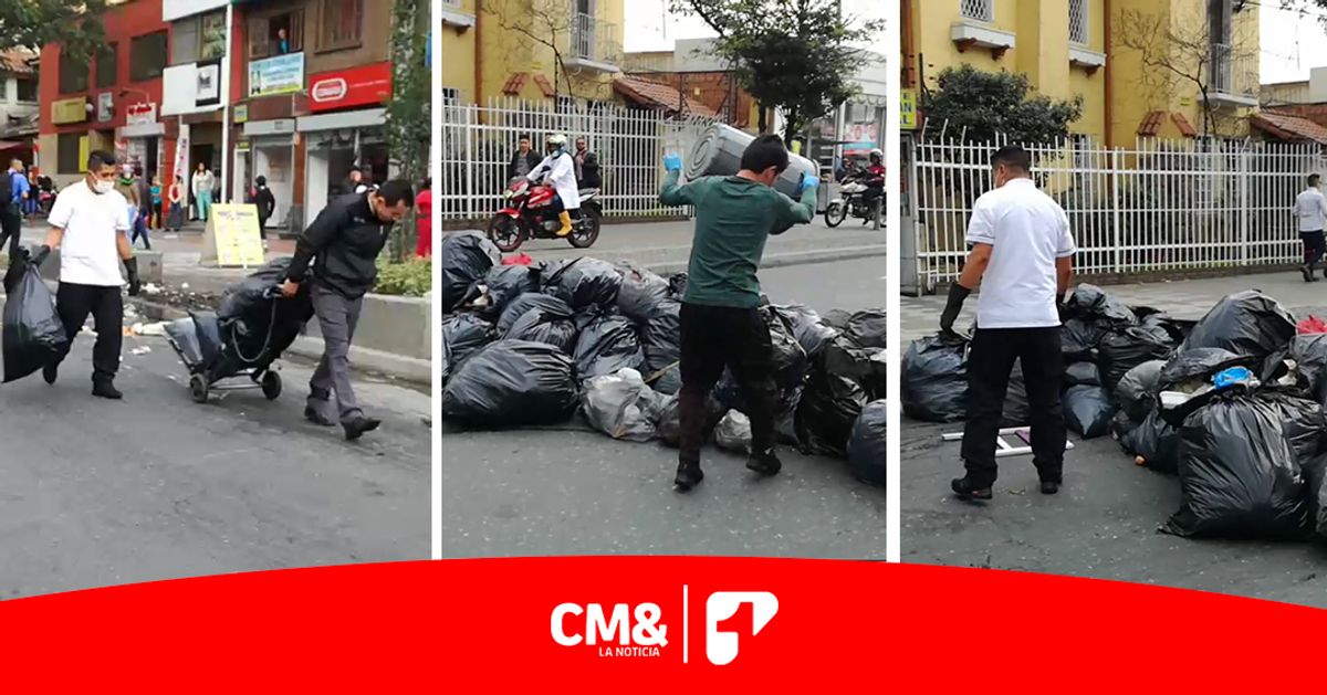 Bloqueos en Chapinero porque no recogen basuras hace ocho días