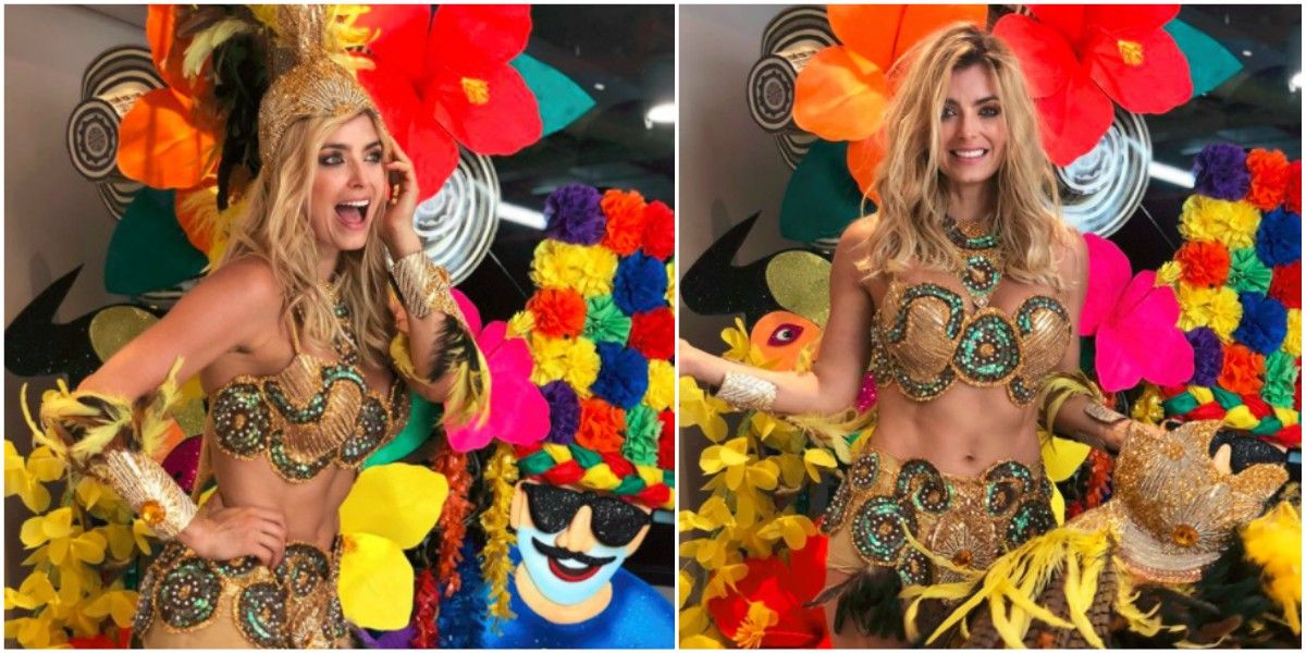 Cristina Hurtado enamoró a Barranquilla con su atuendo en carnavales