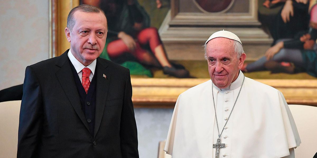 Papa Francisco y Erdogan se reúnen en el Vaticano durante 50 minutos