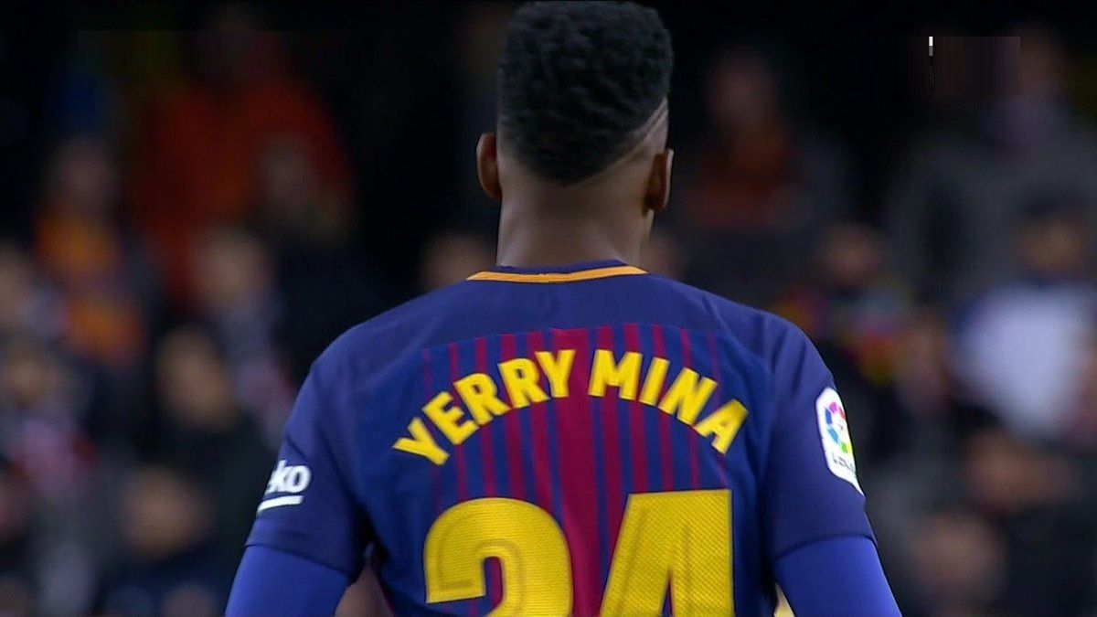 Yerry Mina debuta en la victoria del Barcelona ante el Valencia