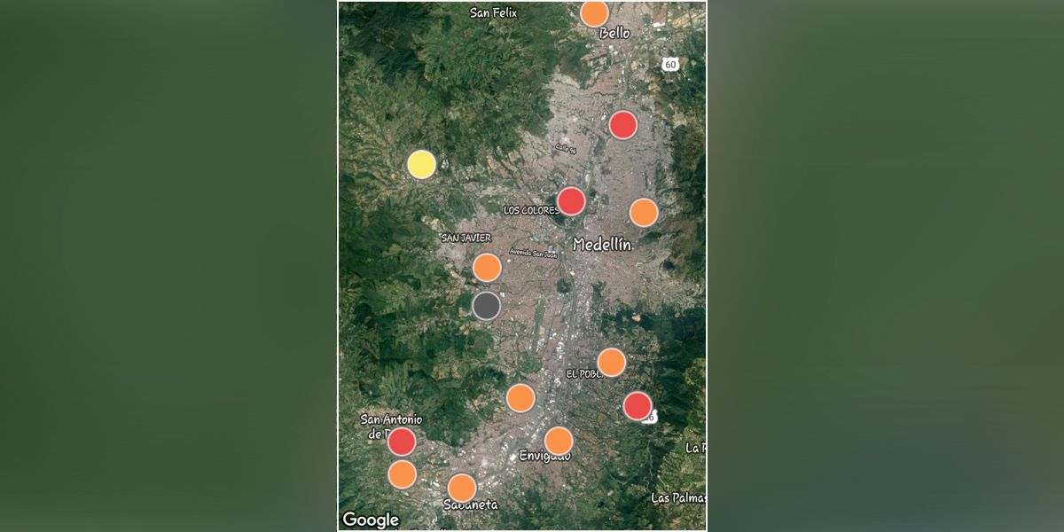 Continúa la alerta naranja por la calidad de aire en Medellín