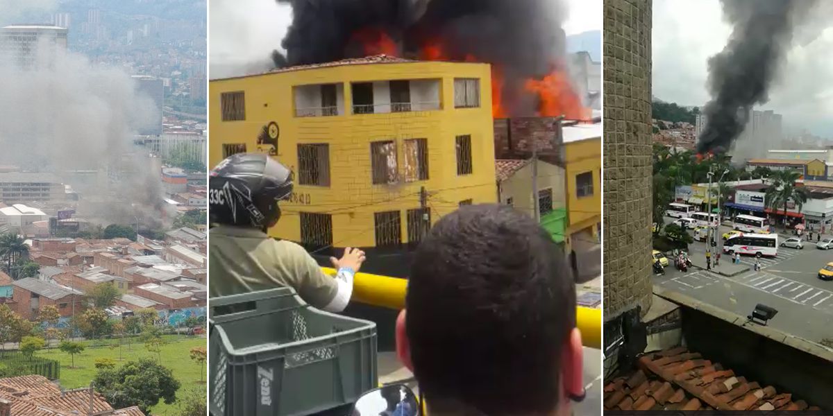 Incendio en Medellín deja al menos 21 personas lesionadas