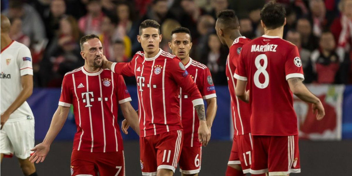 Desde el banco, James Rodríguez ingresó y le arregló el partido al Bayern Múnich