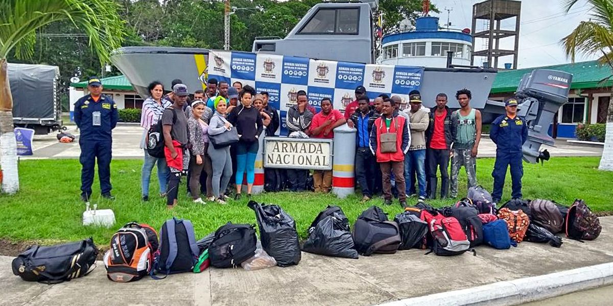 Armada Nacional rescata 30 migrantes en Matuntugo; iban hacia Panamá