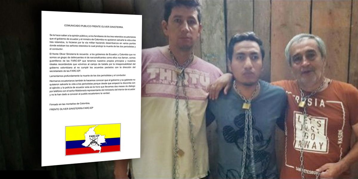 Confusión por anuncio sobre posible muerte de equipo periodístico ecuatoriano