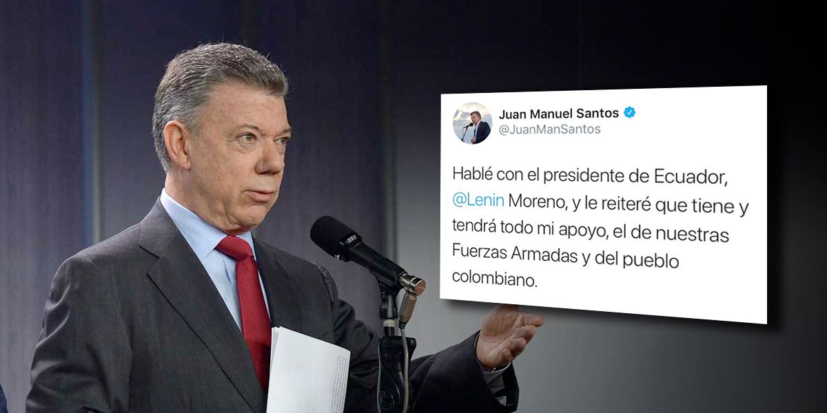 Santos reitera total apoyo a Ecuador ante posible asesinato de periodistas