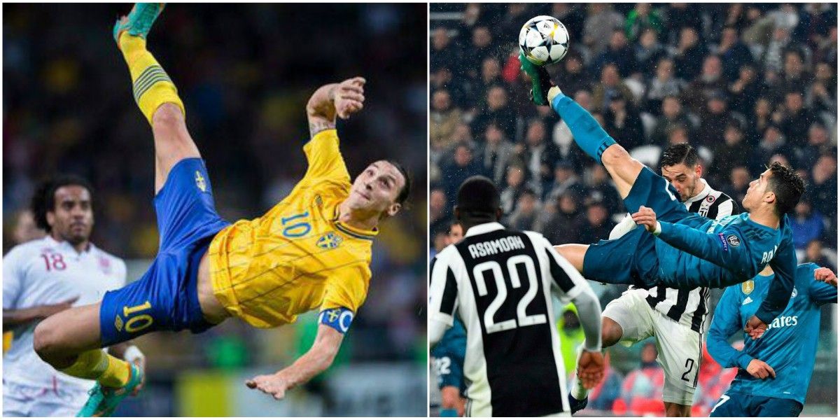 Zlatan Ibrahimovic reta a Cristiano a anotar un gol de chilena como el suyo