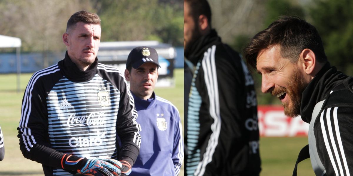 Franco Armani y Lionel Messi, la imagen que causa revuelo en Argentina