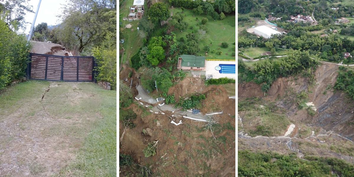 Desaparece tramo de vía en Antioquia