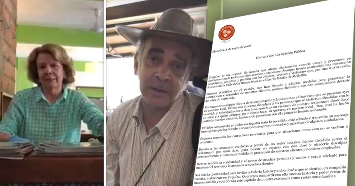 Restaurante donde se presentó ‘discriminación’ a don José cierra por amenazas
