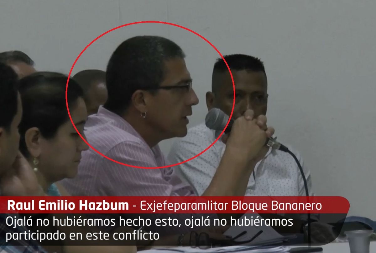Exjefe paramilitar, Raul Hazbum, pidió perdón a las víctimas de San José de Apartadó
