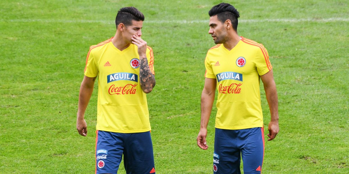 James y Falcao le ponen emoción al entrenamiento de la Selección Colombia