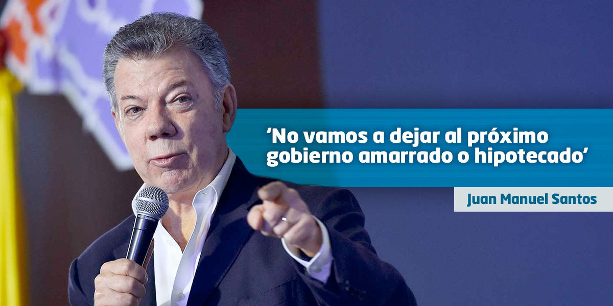 Santos dice que dejará a su sucesor el 2.5 % del PIB en vigencias futuras