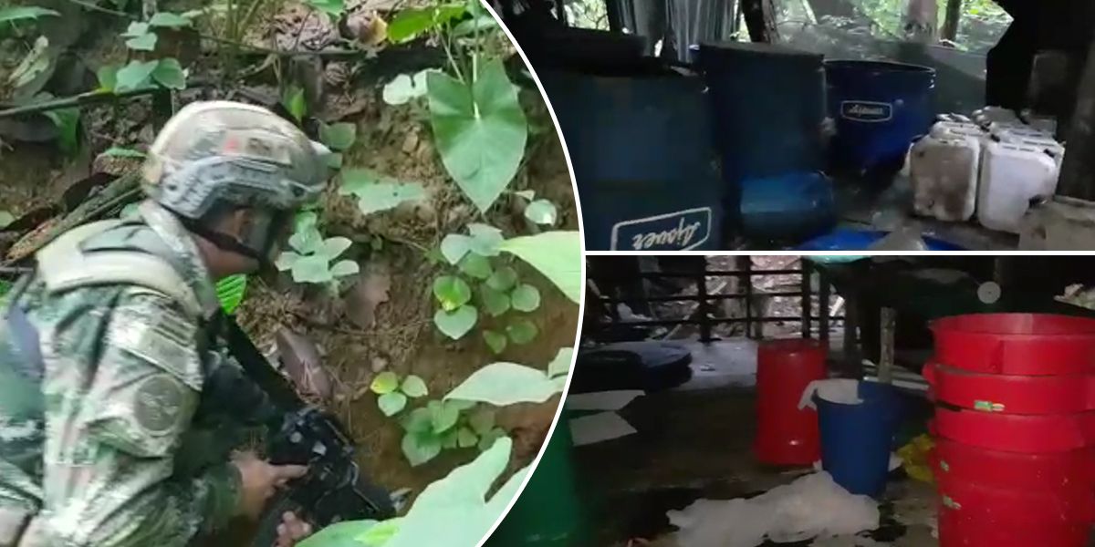 Ejército desmantela laboratorio de cocaína subterráneo en Tumaco, Nariño