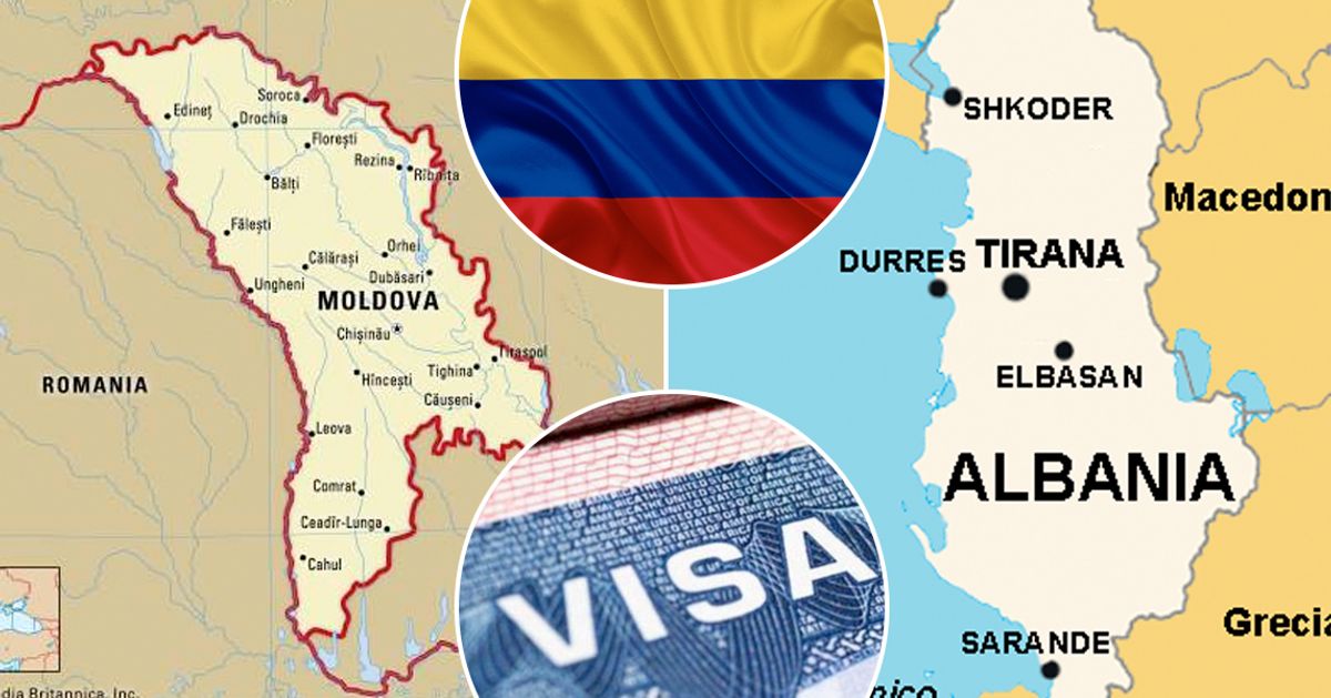 Moldova y Albania eximen de visa a colombianos para estancias de corta duración