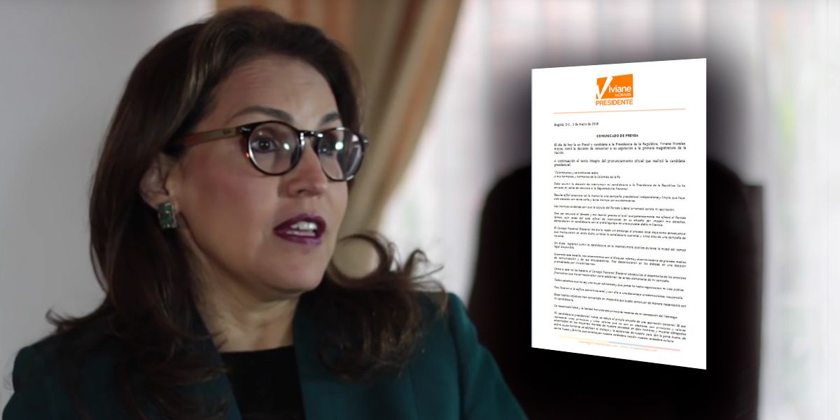 Viviane Morales renuncia a su aspiración presidencial