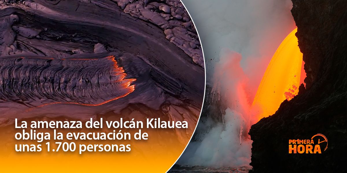 Declaran estado de emergencia por erupción del volcán Kilauea en Hawaii