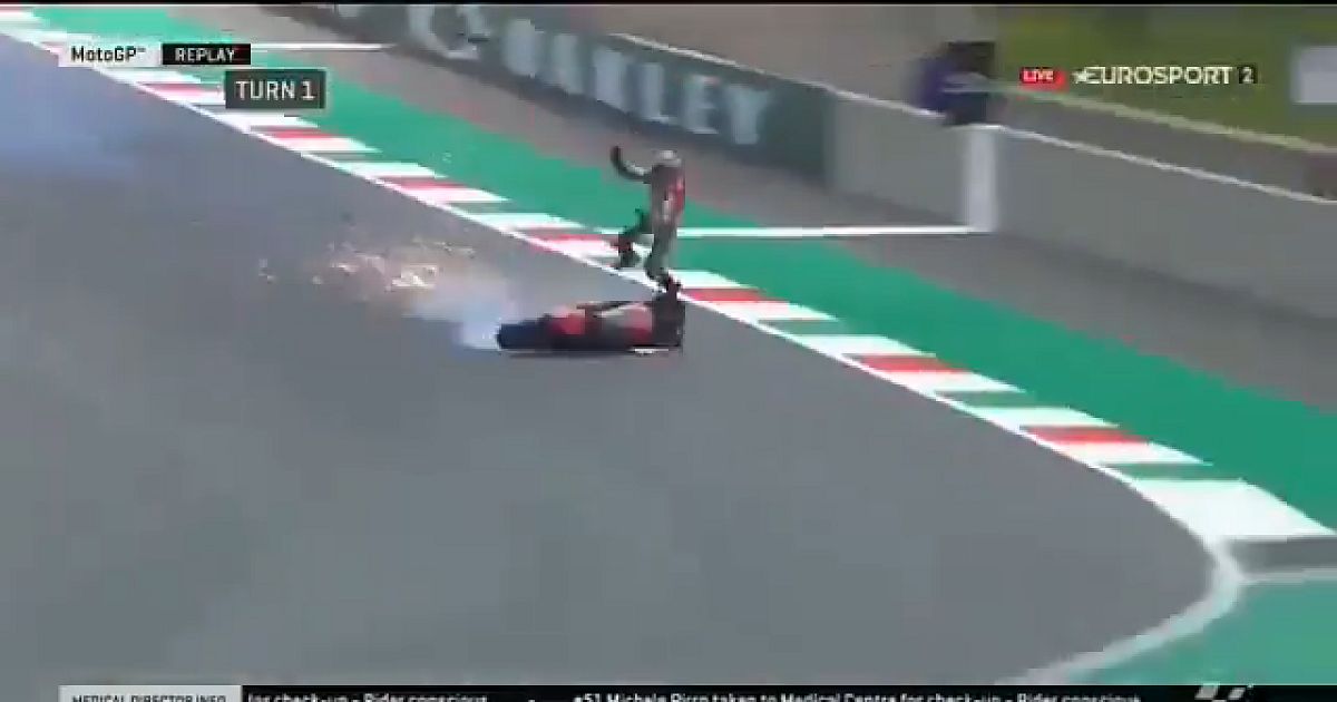 Escalofriante accidente de Michele Pirro durante el GP de Italia a más de 270 k/h