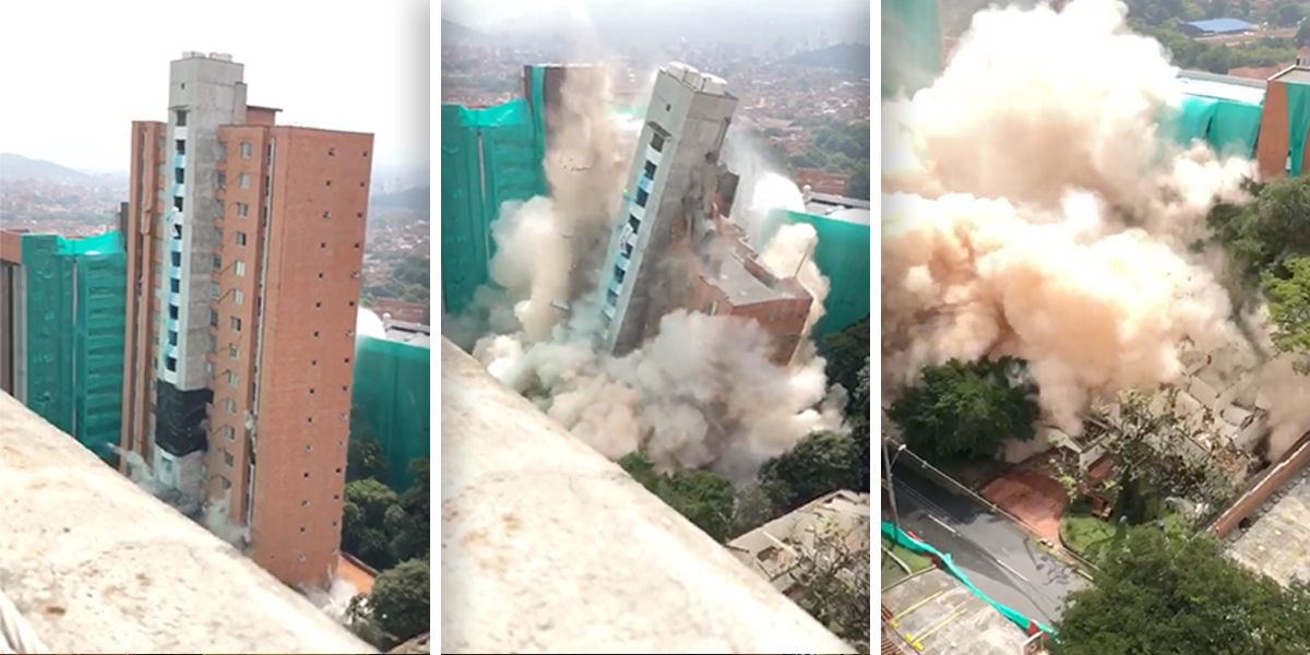 48 familias enfrentan un drama económico, luego del derribamiento del edificio Bernavento en Medellín