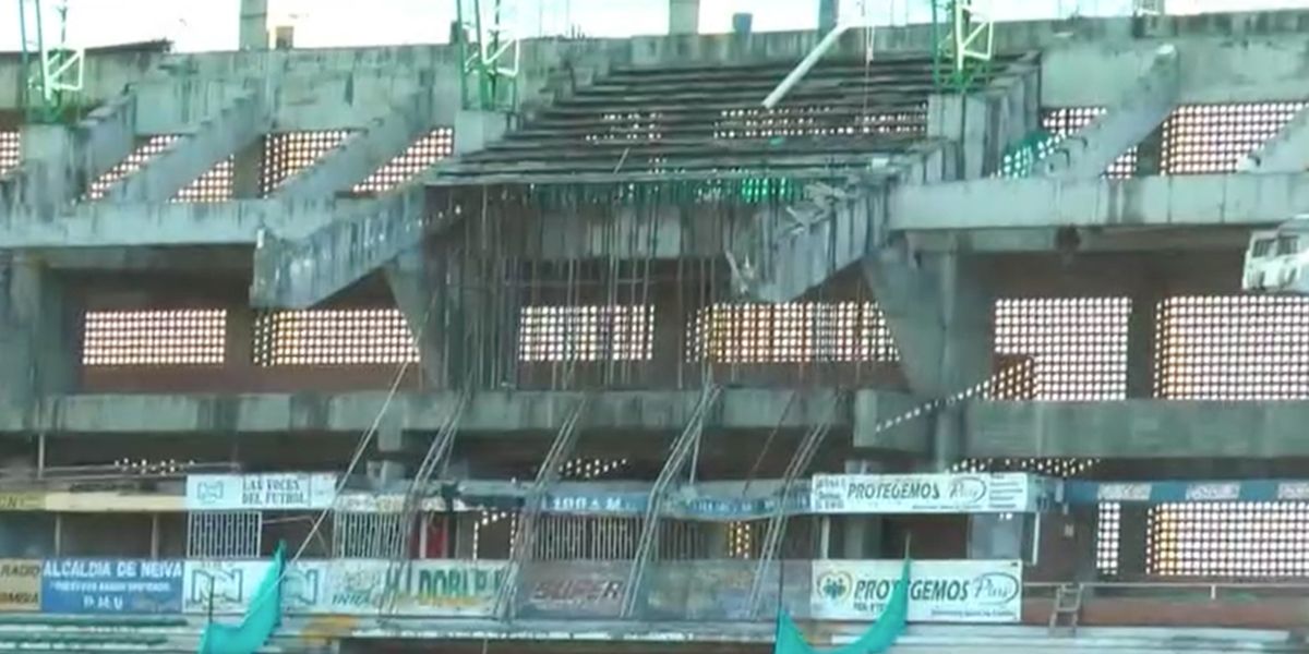 Obras del estadio Plazas Alcid siguen paralizadas en Neiva
