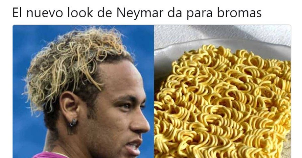 Los memes que dejó el nuevo y extravagante look de Neymar