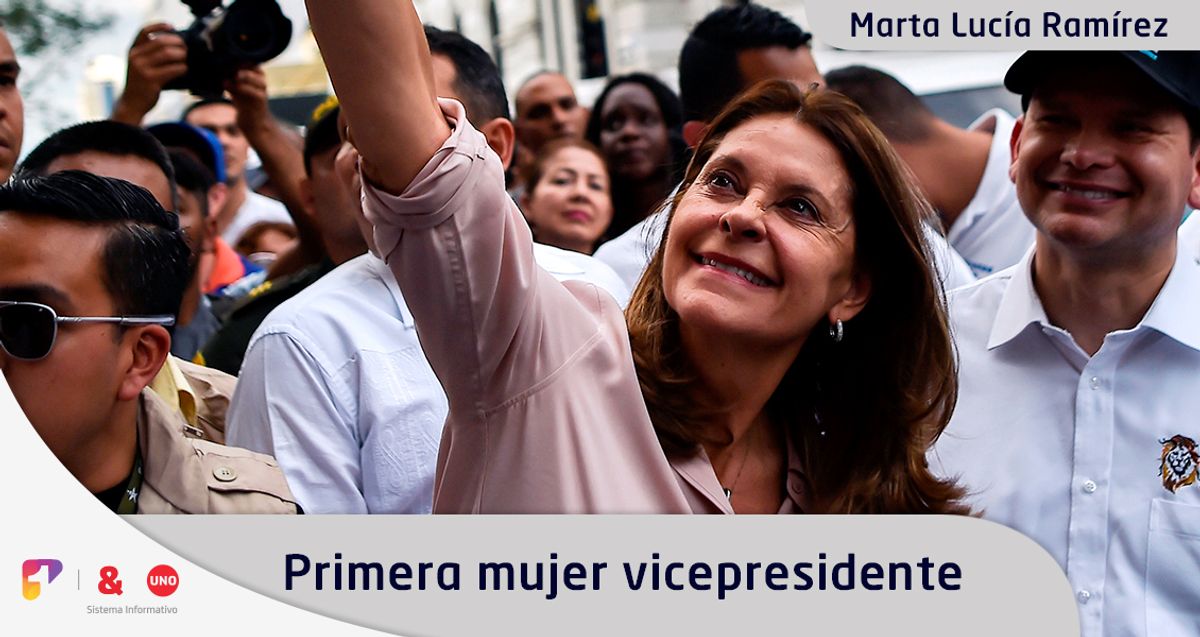 Marta Lucía Ramírez, primera vicepresidente mujer en Colombia