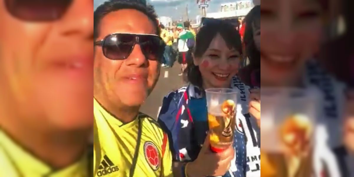 ¡Indignante! Hincha colombiano se burla e insulta a dos mujeres japonesas en Rusia