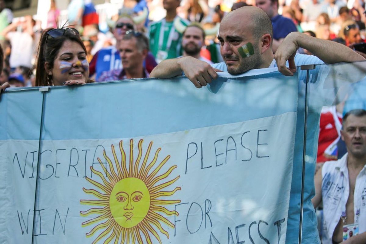 El imperdible festejo de los hinchas argentinos tras la victoria de Nigeria